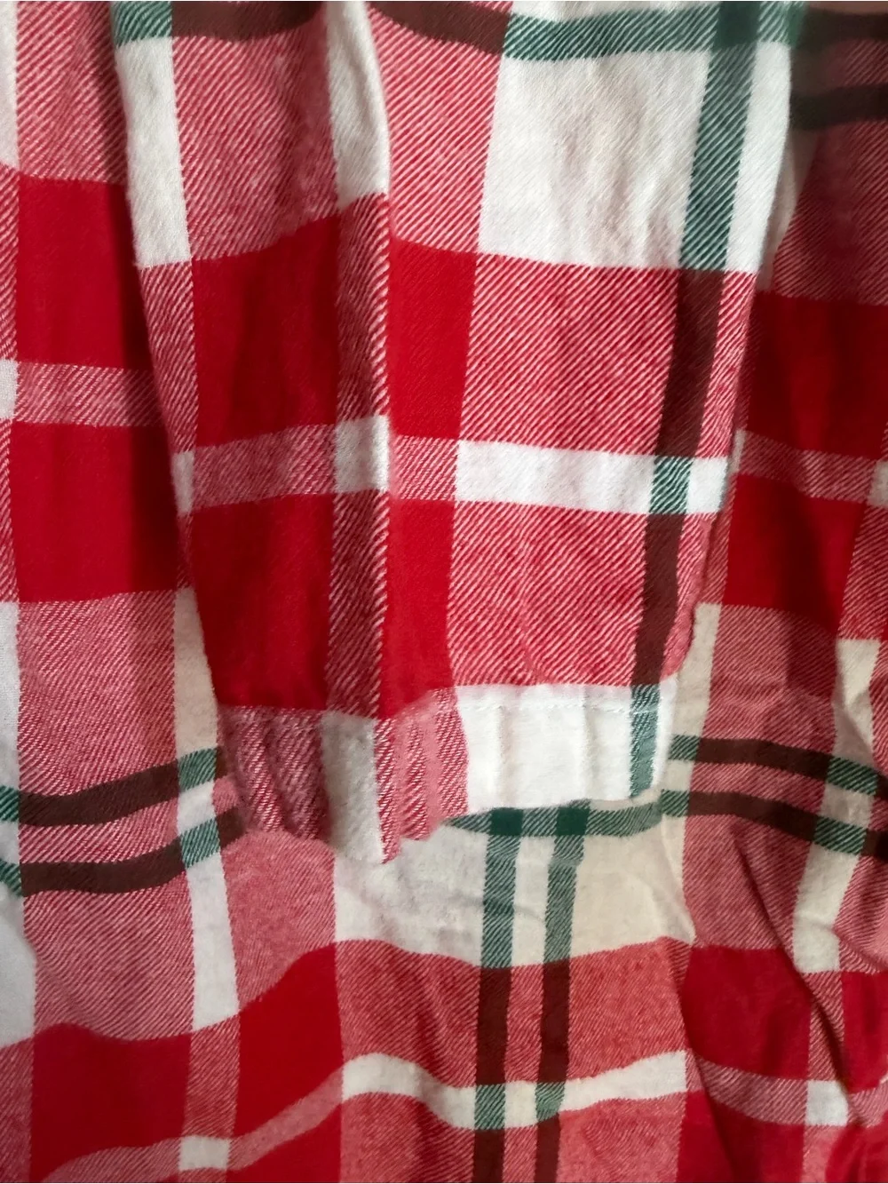 Old Navy Red White Green Plaid Button-Front Pajama Set S longwear Christmas wint